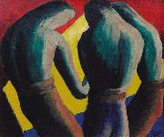 Peter Purves Smith Three Men oil on canvas